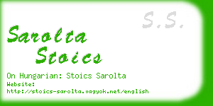 sarolta stoics business card